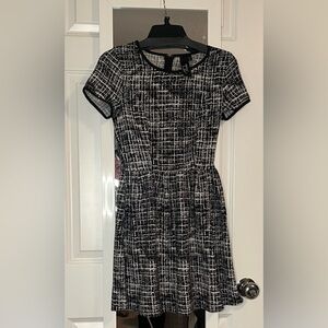 Black and White A-Line Dress